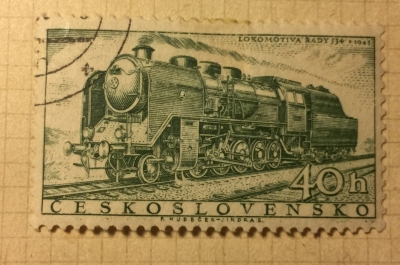 Почтовая марка Чехословакия (Ceskoslovensko) Locomotive Type 556.0 (1945) | Год выпуска 1956 | Код каталога Михеля (Michel) CS 990