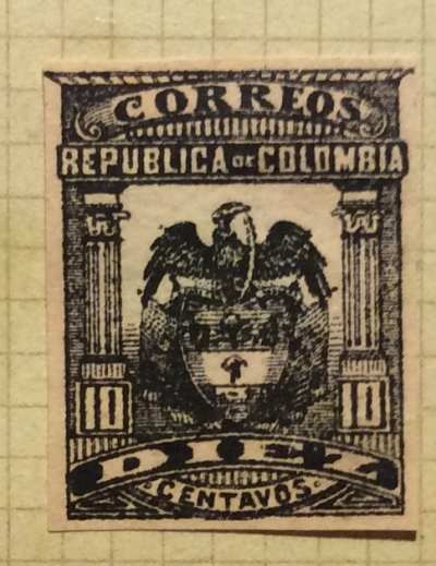 Почтовая марка Колумбия (Republica de Colombia correos) National shield of Colombia | Год выпуска 1902 | Код каталога Михеля (Michel) CO 148B