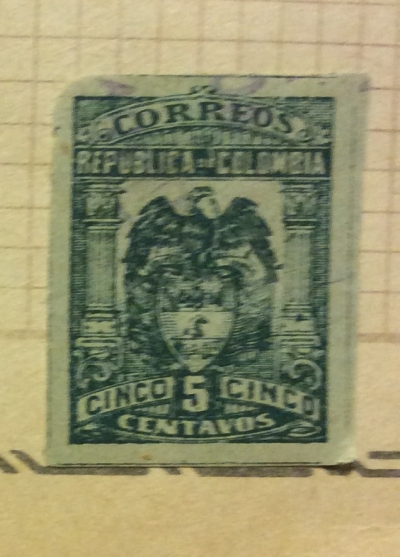 Почтовая марка Колумбия (Republica de Colombia correos) National shield of Colombia | Год выпуска 1902 | Код каталога Михеля (Michel) CO 146B