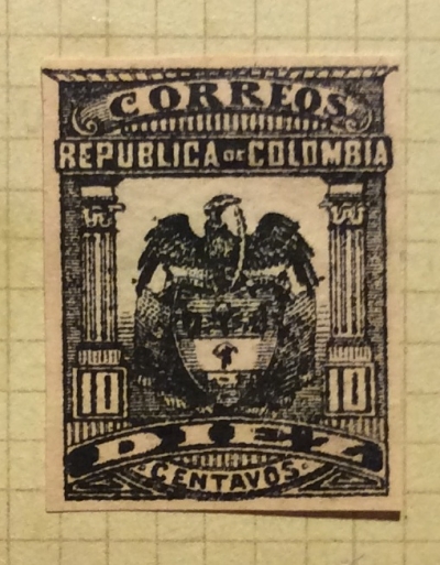 Почтовая марка Колумбия (Republica de Colombia correos) National shield of Colombia | Год выпуска 1902 | Код каталога Михеля (Michel) CO 148B-2