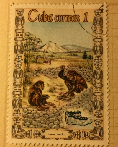 Почтовая марка Куба (Cuba correos) Homo hobilis | Год выпуска 1967 | Код каталога Михеля (Michel) CU 1280