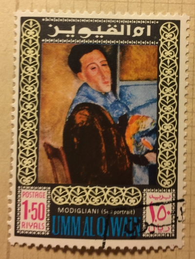 Почтовая марка Умм-эль-Кайвайн (Umm al Qiwain ) Modigliani | Год выпуска 1967 | Код каталога Михеля (Michel) UM 204A