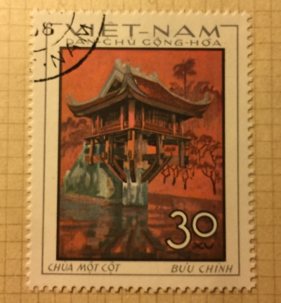 Почтовая марка Вьетнам (Vietnam) Mot-Cot Pagoda | Год выпуска 1968 | Код каталога Михеля (Michel) VN 553