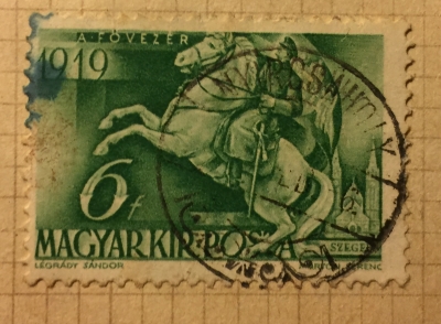 Почтовая марка Венгрия (Magyar Posta) Miklós Horthy at Szeged | Год выпуска 1940 | Код каталога Михеля (Michel) HU 626