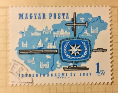 Почтовая марка Венгрия (Magyar Posta) International Tourist Year, 1967 | Год выпуска 1967 | Код каталога Михеля (Michel) HU 2321A