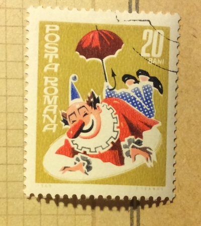 Почтовая марка Румыния (Posta Romana) Circus clown | Год выпуска 1969 | Код каталога Михеля (Michel) RO 2791