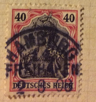 Почтовая марка Германия (Deutiches Reich) Germania - Inscription "DEUTSCHES REICH" | Год выпуска 1902 | Код каталога Михеля (Michel) DR 75