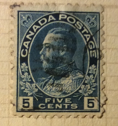 Почтовая марка Канада (Canada postage) King George V | Год выпуска 1911 | Код каталога Михеля (Michel) CA 95(a)A