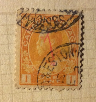 Почтовая марка Канада (Canada postage) King George V | Год выпуска 1922 | Код каталога Михеля (Michel) CA 105f
