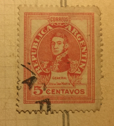 Почтовая марка Аргентина (Argentina correos) José Francisco de San Martín (1778-1850) | Год выпуска 1926 | Код каталога Михеля (Michel) AR 303
