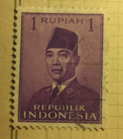 Почтовая марка Индонезия (Indonesia) President Sukarno | Год выпуска 1951 | Код каталога Михеля (Michel) ID 82