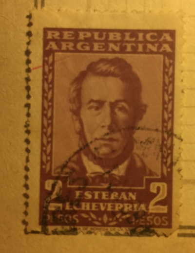 Почтовая марка Аргентина (Argentina correos) Esteban Echeverría (1805-1851) | Год выпуска 1957 | Код каталога Михеля (Michel) AR 718B