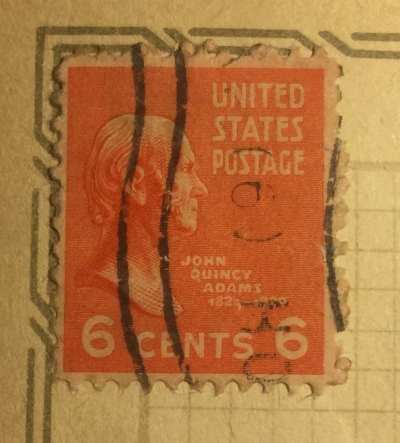 Почтовая марка США (United States postage) John Quincy Adams | Год выпуска 1938 | Код каталога Михеля (Michel) US 418A