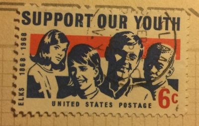 Почтовая марка США (United States postage) Support our Youth | Год выпуска 1968 | Код каталога Михеля (Michel) US 947