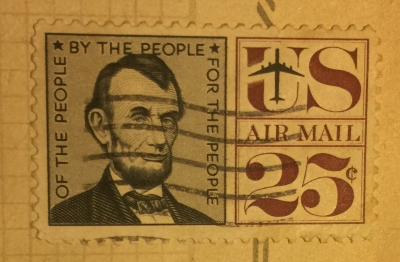 Почтовая марка США (United States postage) Abraham Lincoln | Год выпуска 1960 | Код каталога Михеля (Michel) US 778x