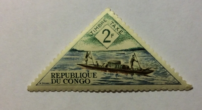 Почтовая марка Конго (Rebulique du Congo) Pirogue | Год выпуска 1961 | Код каталога Михеля (Michel) CG P5