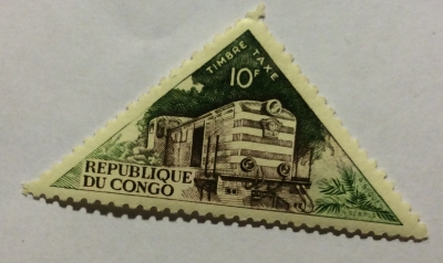 Почтовая марка Конго (Rebulique du Congo) Diesel-locomotive | Год выпуска 1961 | Код каталога Михеля (Michel) CG P10