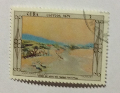 Почтовая марка Куба (Cuba correos) Guillermo Collazo : Landscape | Год выпуска 1975 | Код каталога Михеля (Michel) CU 2025
