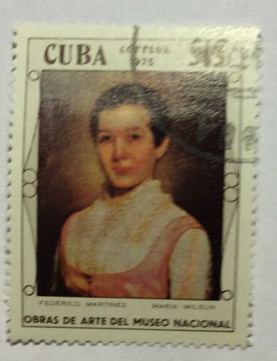 Почтовая марка Куба (Cuba correos) Federico Martínez: María Wilson | Год выпуска 1975 | Код каталога Михеля (Michel) CU 2027