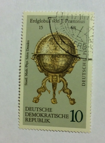 Почтовая марка ГДР (DDR) Earth globe | Год выпуска 1972 | Код каталога Михеля (Michel) DD 1793