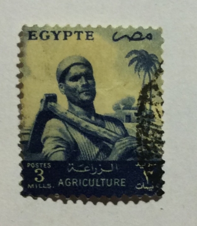 Почтовая марка Египет (Postes Egypte) Regular Issue of 1953-55 Overprinted | Год выпуска 1955 | Код каталога Михеля (Michel) EG-PS 72