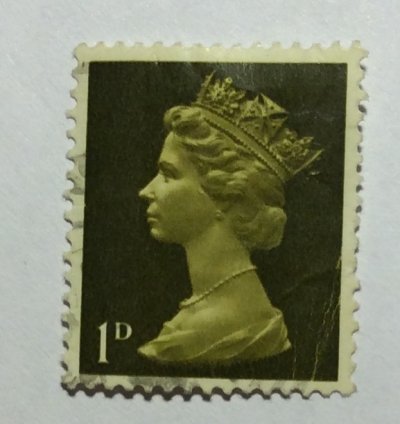 Почтовая марка Великобритания (United Kingdom) Queen Elizabeth II - Predecimal Machin | Год выпуска 1968 | Код каталога Михеля (Michel) GB 453