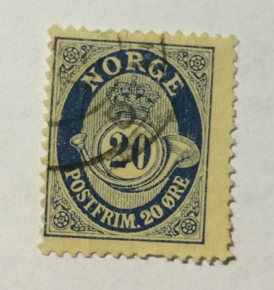Почтовая марка Норвегия (Norge postfrim) Posthorn - New Die | Год выпуска 1910 | Код каталога Михеля (Michel) NO 82