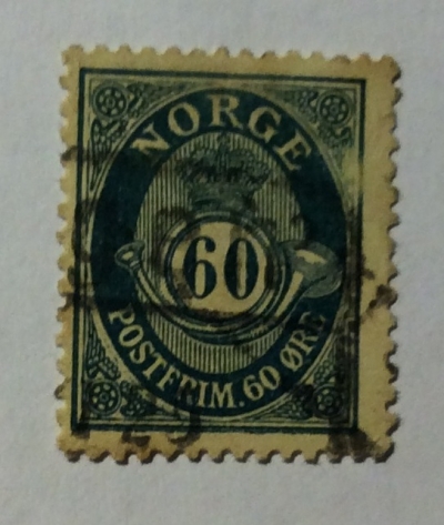 Почтовая марка Норвегия (Norge postfrim) Posthorn - New Die | Год выпуска 1910 | Код каталога Михеля (Michel) NO 88