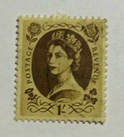 Почтовая марка Великобритания (United Kingdom) Queen Elizabeth II - Predecimal Wilding | Год выпуска 1958 | Код каталога Михеля (Michel) GB 332xX