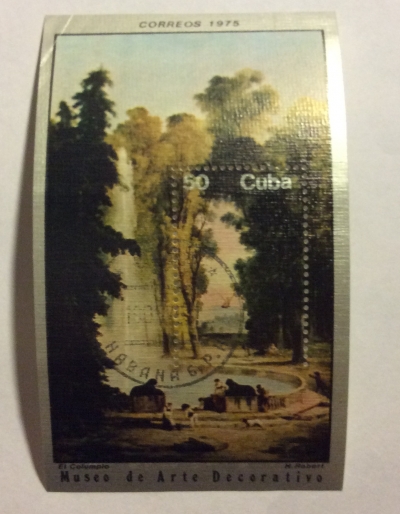 Почтовая марка Куба (Cuba correos) H.Robert "Swing" | Год выпуска 1975 | Код каталога Михеля (Michel) CU BL45