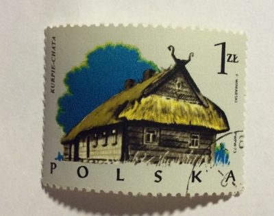 Почтовая марка Польша (Polska) Cottage, Kurpie | Год выпуска 1974 | Код каталога Михеля (Michel) PL 2302