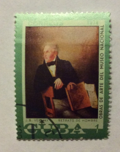 Почтовая марка Куба (Cuba correos) J.B.Vermay, Portrait of a man | Год выпуска 1974 | Код каталога Михеля (Michel) CU 1947
