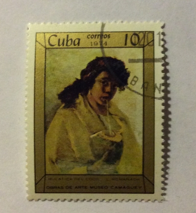 Почтовая марка Куба (Cuba correos) Mulatica del coco | Год выпуска 1974 | Код каталога Михеля (Michel) CU 1936