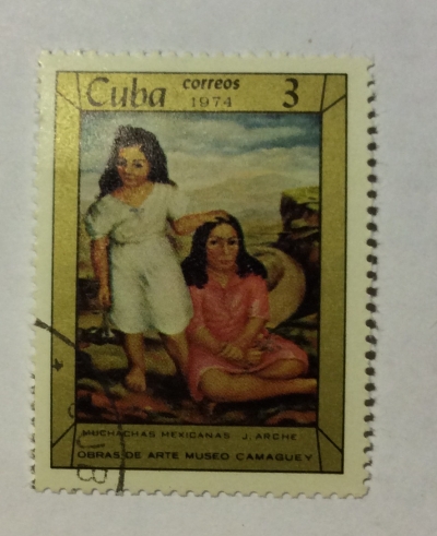 Почтовая марка Куба (Cuba correos) Mexican girl, J.Arche | Год выпуска 1974 | Код каталога Михеля (Michel) CU 1934