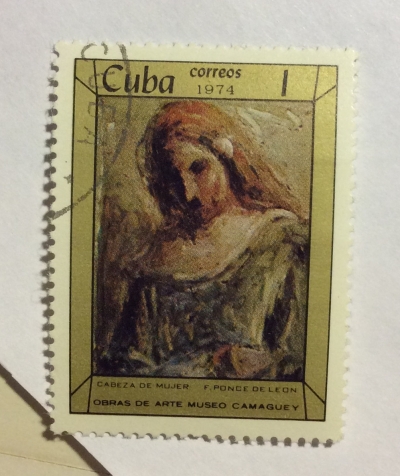 Почтовая марка Куба (Cuba correos) Ponce de Leon: Woman Bust | Год выпуска 1974 | Код каталога Михеля (Michel) CU 1933