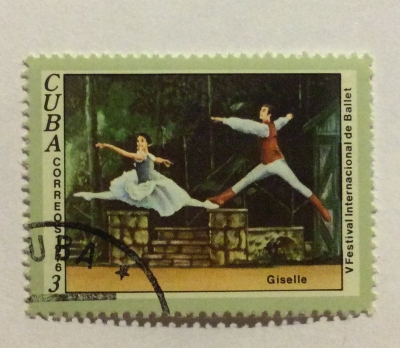 Почтовая марка Куба (Cuba correos) Giselle, 5th International Ballet Festival | Год выпуска 1976 | Код каталога Михеля (Michel) CU 2170