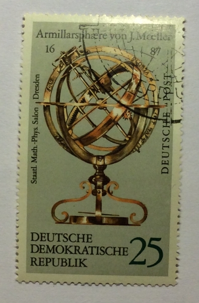 Почтовая марка ГДР (DDR) Armillarsphäre | Год выпуска 1972 | Код каталога Михеля (Michel) DD 1796