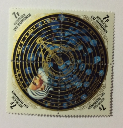 Почтовая марка Бурунди (Republique du Burundi) Airmail - The 500th Anniversary of the Birth of Copernicus | Год выпуска 1973 | Код каталога Михеля (Michel) BI 939-942