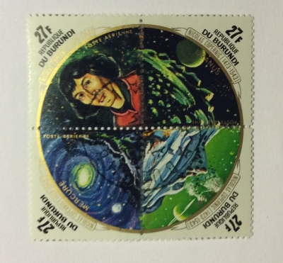 Почтовая марка Бурунди (Republique du Burundi) Airmail - The 500th Anniversary of the Birth of Copernicus | Год выпуска 1973 | Код каталога Михеля (Michel) BI 955-958