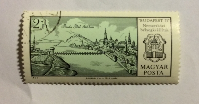 Почтовая марка Венгрия (Magyar Posta) View of Buda and Pest, 1638 | Год выпуска 1971 | Код каталога Михеля (Michel) HU 2648A