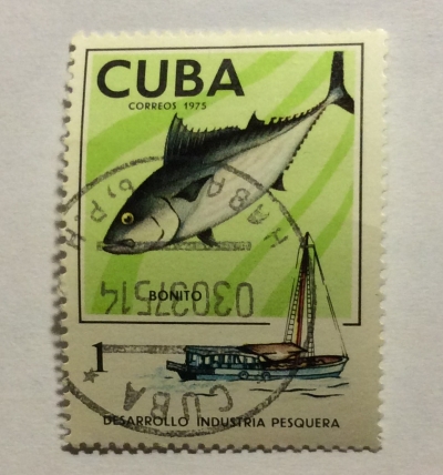 Почтовая марка Куба (Cuba correos) Angler, Skipjack (Katsuwonus pelamis) | Год выпуска 1975 | Код каталога Михеля (Michel) CU 2030