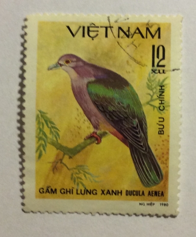 Почтовая марка Вьетнам (Vietnam) Green Imperial-pigeon (Ducula aenea) | Год выпуска 1981 | Код каталога Михеля (Michel) VN 1163