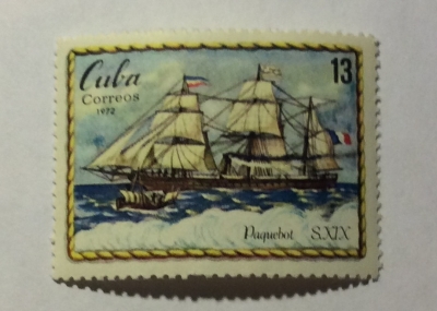 Почтовая марка Куба (Cuba correos) Paquebot | Год выпуска 1972 | Код каталога Михеля (Michel) CU 1826
