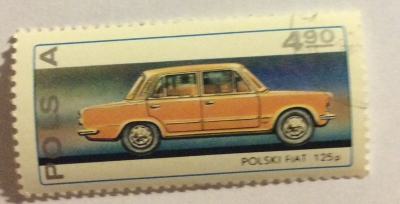 Почтовая марка Польша (Polska) Polski Fiat 125 | Год выпуска 1976 | Код каталога Михеля (Michel) PL 2470