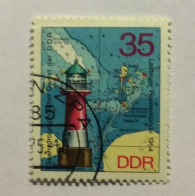 Почтовая марка ГДР (DDR) Beacon Peenemünde | Год выпуска 1975 | Код каталога Михеля (Michel) DD 2049