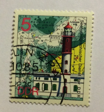 Почтовая марка ГДР (DDR) Leitfeuer Timmendorf | Год выпуска 1975 | Код каталога Михеля (Michel) DD 2045