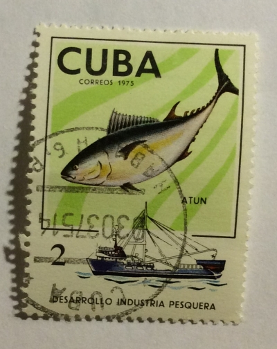 Почтовая марка Куба (Cuba correos) Tuna (Thunnus sp.) | Год выпуска 1975 | Код каталога Михеля (Michel) CU 2031