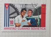 Cuban and sowje-genetic engineer, flags