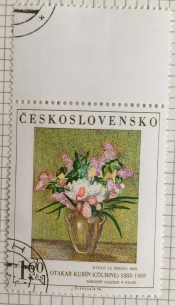 Vase with Flowers, by Otakar Kubín (1928)
