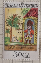 Soldier standing guard, target (1840)